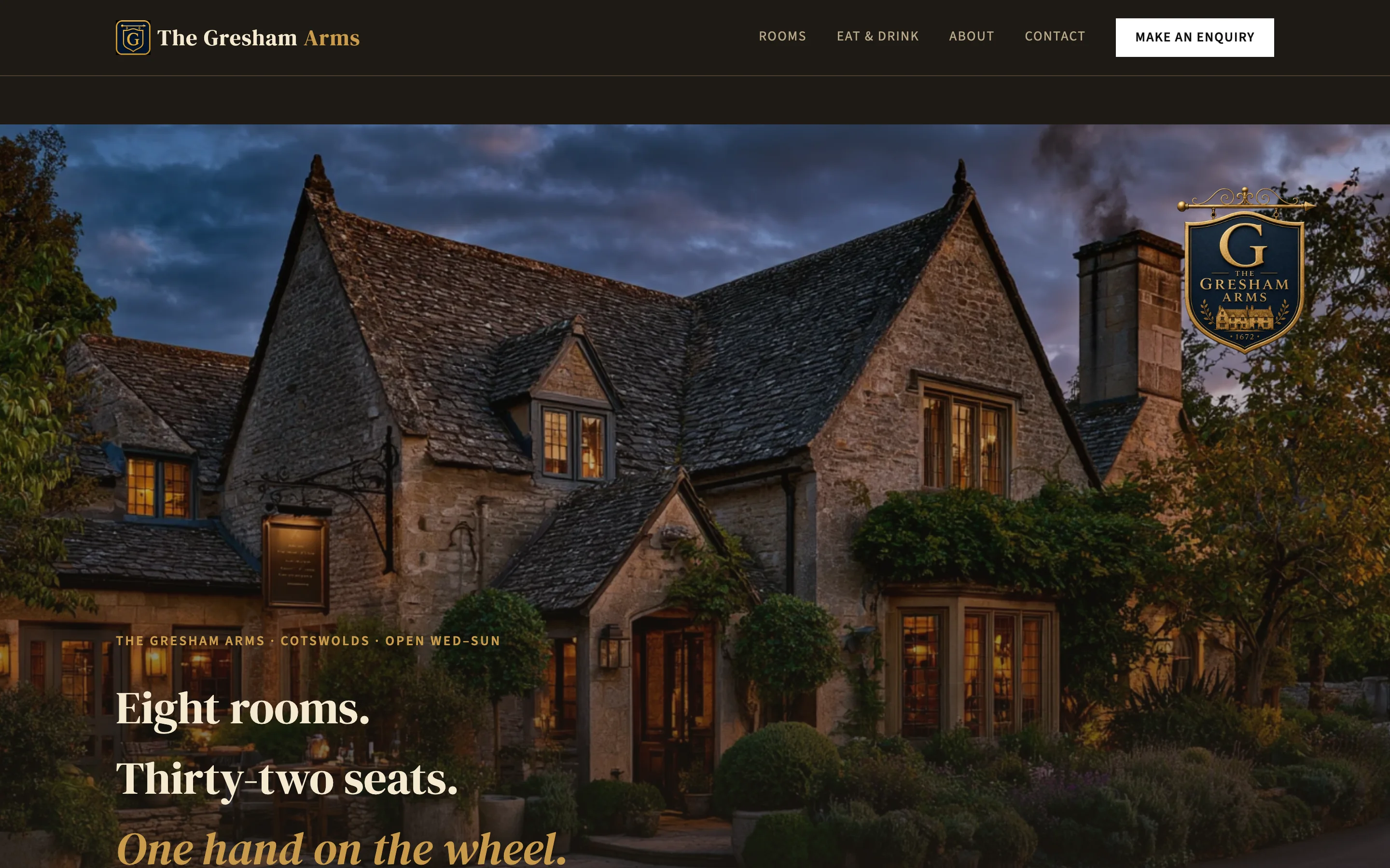 Home screenshot of The Gresham Arms